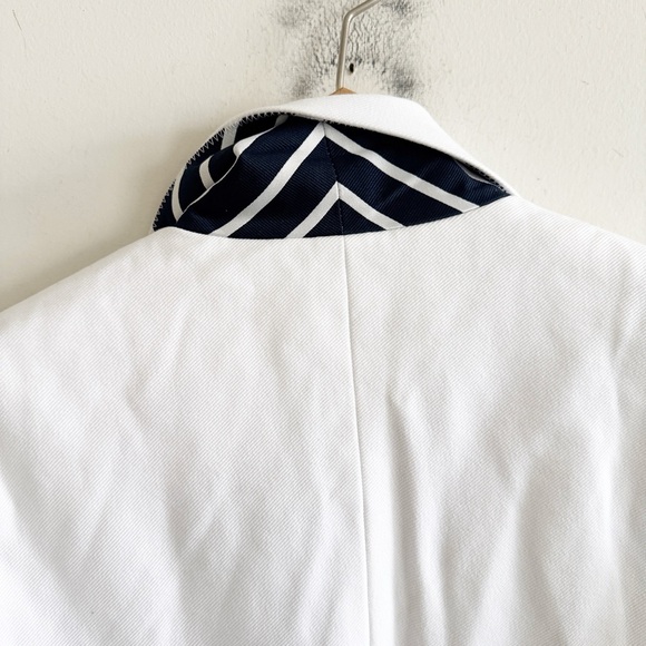 Polo Ralph Lauren monogram crest white blazer with silver buttons Size 2 NWT - Picture 6 of 10